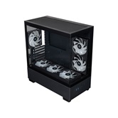 Корпус XASTRA Q500M  6ARGB-FA-C6 Black mATX/Aquarium/Screewless/ 1x120mm,1x240,1x360 ARGB PWM FA fans/Argb+PWM HUB 6port/ / Q500M-1FA36A-1FA24A-1FA12A-C6