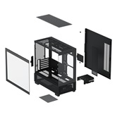 Корпус XASTRA Q500M  6ARGB-FA-C6 Black mATX/Aquarium/Screewless/ 1x120mm,1x240,1x360 ARGB PWM FA fans/Argb+PWM HUB 6port/ / Q500M-1FA36A-1FA24A-1FA12A-C6
