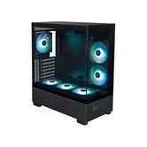 Корпус XASTRA Q500  6ARGB-FA-C6 Black ATX/Aquarium/Screewless/ 1x120mm,1x240,1x360 ARGB PWM FA fans/Argb+PWM HUB 6port/ / Q500-1FA36A-1FA24A-1FA12A-C6