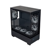 Корпус XASTRA Q500  6ARGB-FA-C6 Black ATX/Aquarium/Screewless/ 1x120mm,1x240,1x360 ARGB PWM FA fans/Argb+PWM HUB 6port/ / Q500-1FA36A-1FA24A-1FA12A-C6