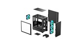Корпус Deepcool CC350 4F, TG, 4x120mm ARGB Fan, mini-ITX, mATX, черный