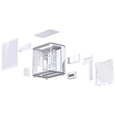 Корпус JONSBO X400CG White, TG (aquarium), mini-ITX, mATX, ATX, белый