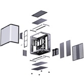Корпус JONSBO BO400CG V2, TG (aquarium), mini-ITX, mATX, ATX, серый