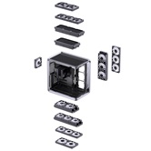 Корпус JONSBO BO400CG V2, TG (aquarium), mini-ITX, mATX, ATX, серый