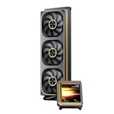 Комплект водяного охлаждения JONSBO TX-360A Black LGA1851/1700/1200/115X/AM5/AM4 (4шт/кор, TDP 325W, ARGB FAN and ARGB LCD Display PUMP,  PWM, TRIPLE FAN 120mm, черный) RET