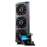Комплект водяного охлаждения JONSBO TM-360A Black LGA1851/1700/1200/115X/AM5/AM4 (4шт/кор, TDP 325W, ARGB FAN and ARGB LCD Display PUMP,  PWM, TRIPLE FAN 120mm, черный) RET