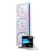 Комплект водяного охлаждения JONSBO TM-360A White LGA1851/1700/1200/115X/AM5/AM4 (4шт/кор, TDP 325W, ARGB FAN and ARGB LCD Display PUMP,  PWM, TRIPLE FAN 120mm, белый) RET