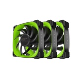 Комплект вентиляторов (3 шт.) Geometric Future Squama 3005G-12 Green 120mm / PWM, 120x120x30 mm, 2000 rpm, 72.2 cfm, 31.5 dBA / 1F3005G312000
