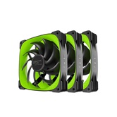 Комплект вентиляторов (3 шт.) Geometric Future Squama 3005G-14 Green 140mm / PWM, 140x140x30 mm, 1800 rpm, 87.5 cfm, 31.5 dBA / 1F3005G314000