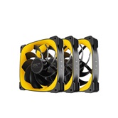 Комплект вентиляторов (3 шт.) Geometric Future Squama 3005RY-14 Reverse Yellow 140mm / PWM, 140x140x30 mm, 1800 rpm, 73.5 cfm, 31.5 dBA / 1F3005R314300