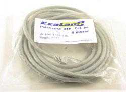 Кабель Patch cord UTP кат.5e 5m